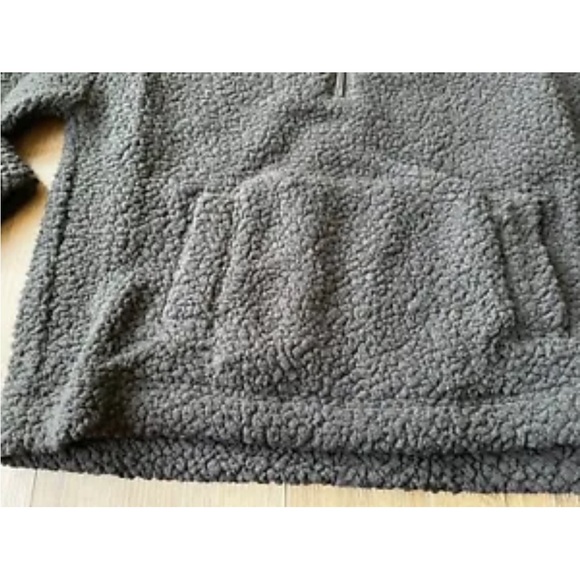 Gap Kids Girls Sherpa Fleece Quarter Zip Sweater Black NWT Size Small (6/7) - Picture 3 of 6